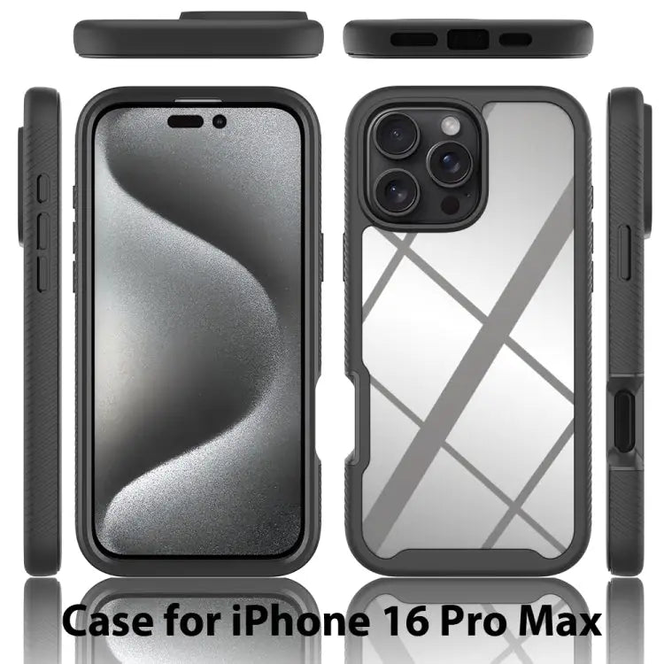 Starry Sky Solid Color Series PC + TPU Phone Case with PET Film For iPhone 16 Pro Max For iPhone 16 Pro For iPhone 16
