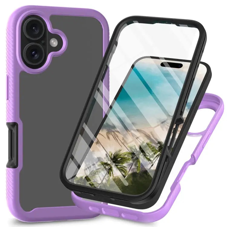 Starry Sky Solid Color Series PC + TPU Phone Case with PET Film For iPhone 16 Pro Max For iPhone 16 Pro For iPhone 16