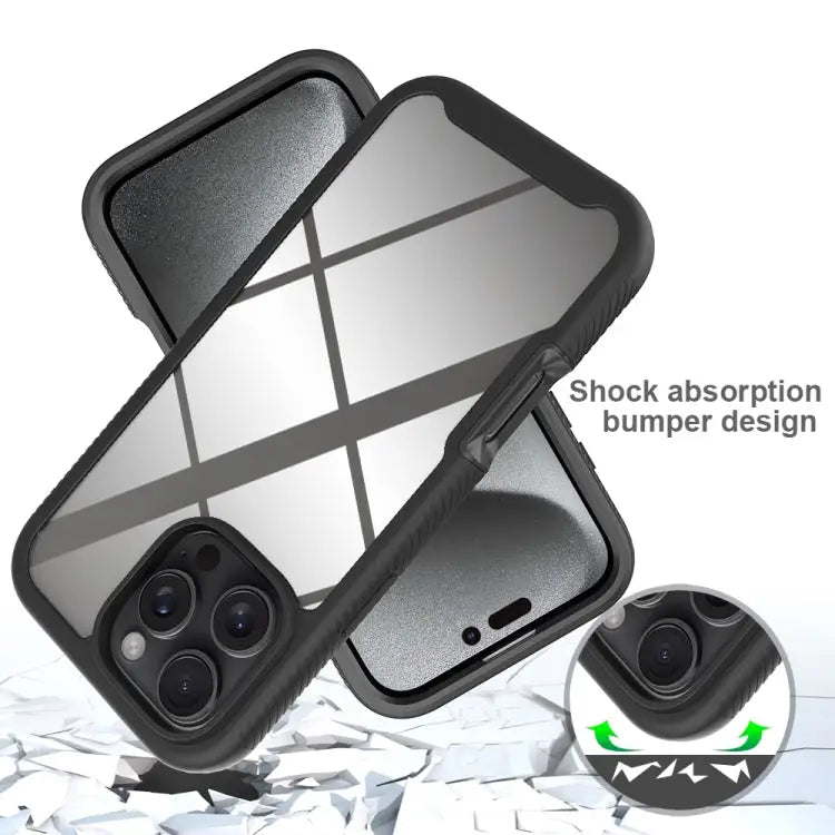 Starry Sky Solid Color Series PC + TPU Phone Case with PET Film For iPhone 16 Pro Max For iPhone 16 Pro For iPhone 16