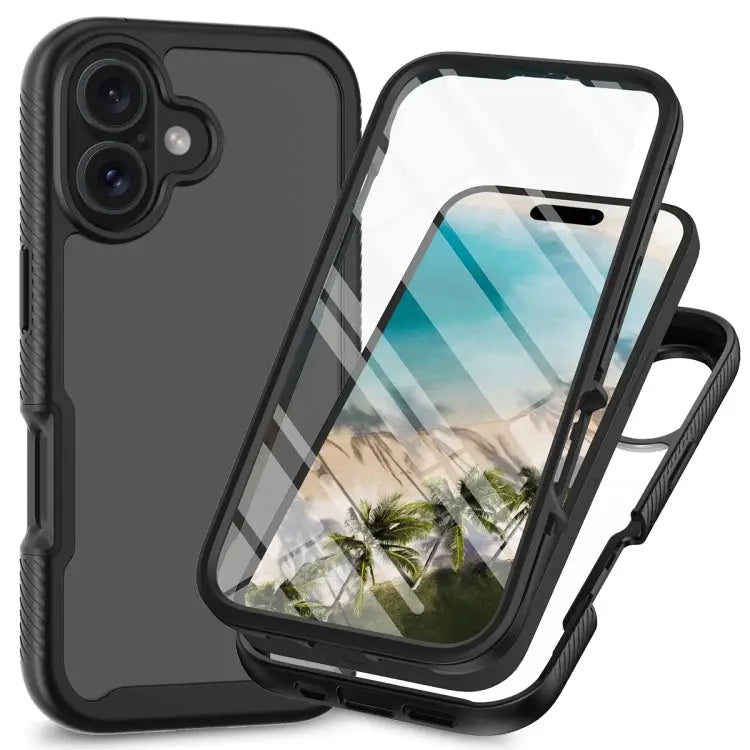 Starry Sky Solid Color Series PC + TPU Phone Case with PET Film For iPhone 16 Pro Max For iPhone 16 Pro For iPhone 16