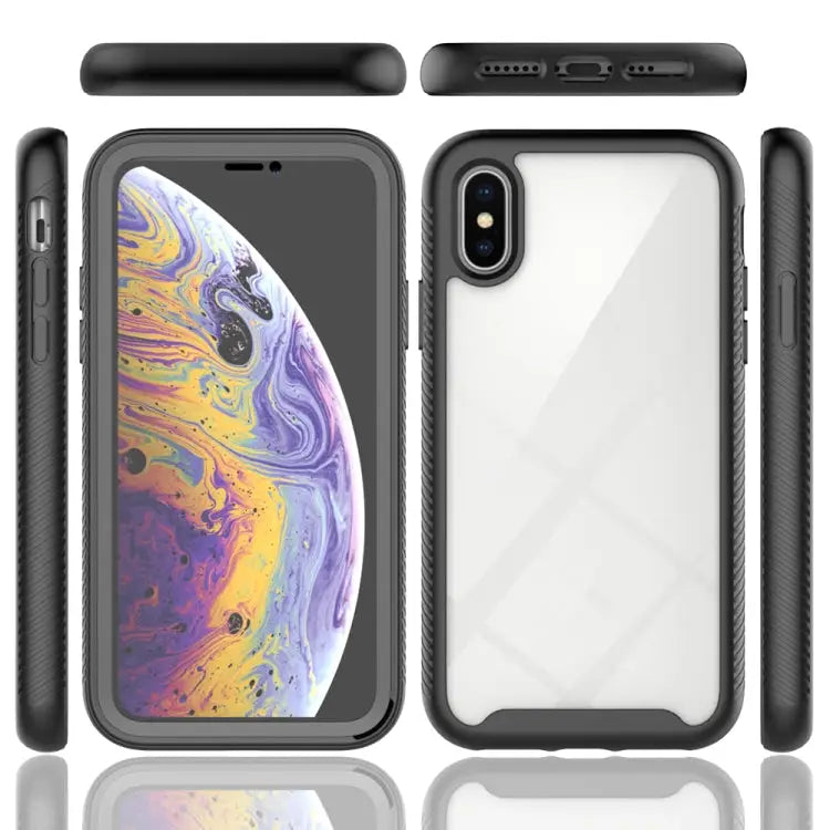 Starry Sky Solid Color Series Shockproof PC + TPU Case with PET Film For iPhone XS / X For iPhone XR For iPhone XS Max