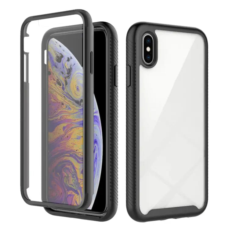 Starry Sky Solid Color Series Shockproof PC + TPU Case with PET Film For iPhone XS / X For iPhone XR For iPhone XS Max
