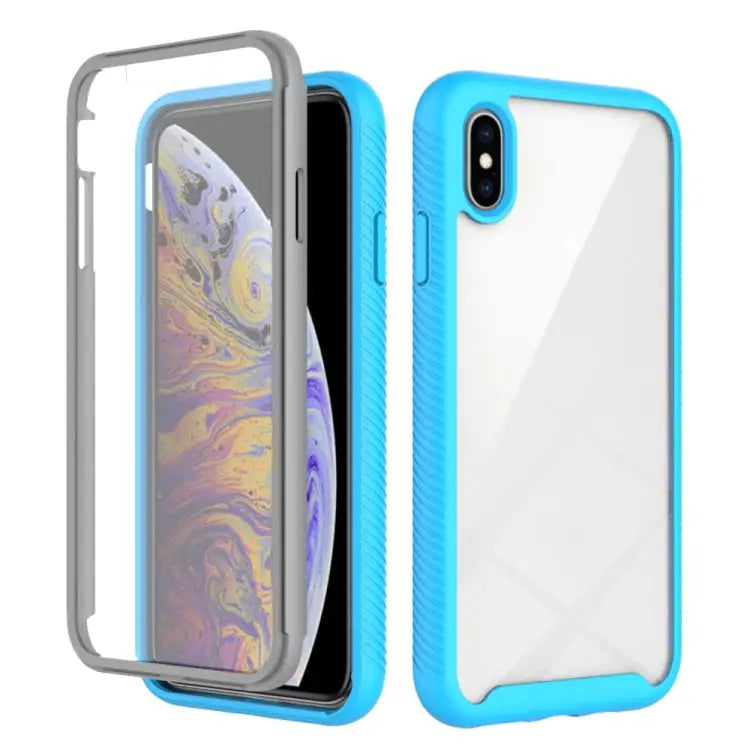 Starry Sky Solid Color Series Shockproof PC + TPU Case with PET Film For iPhone XS / X For iPhone XR For iPhone XS Max