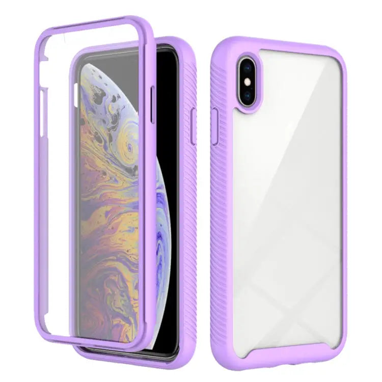 Starry Sky Solid Color Series Shockproof PC + TPU Case with PET Film For iPhone XS / X For iPhone XR For iPhone XS Max