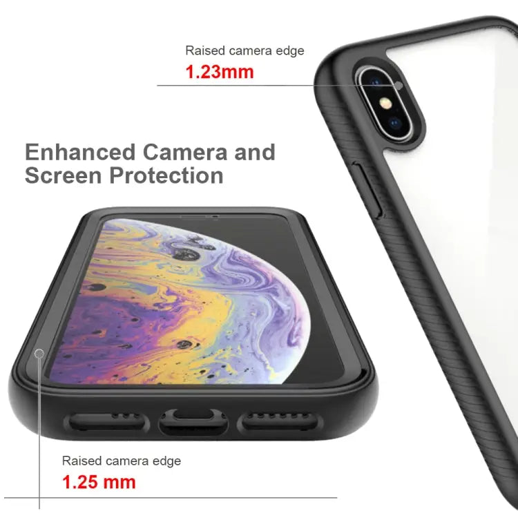 Starry Sky Solid Color Series Shockproof PC + TPU Case with PET Film For iPhone XS / X For iPhone XR For iPhone XS Max