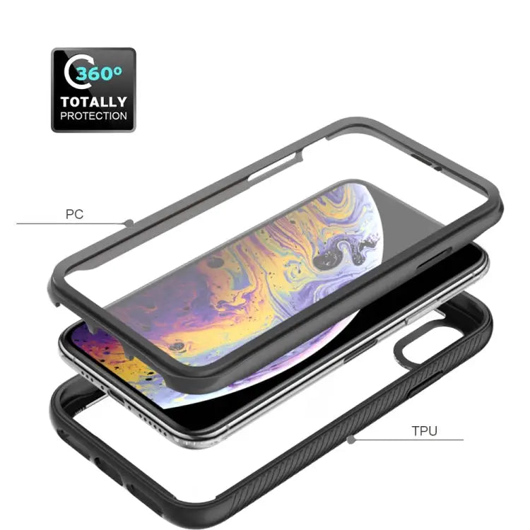 Starry Sky Solid Color Series Shockproof PC + TPU Case with PET Film For iPhone XS / X For iPhone XR For iPhone XS Max