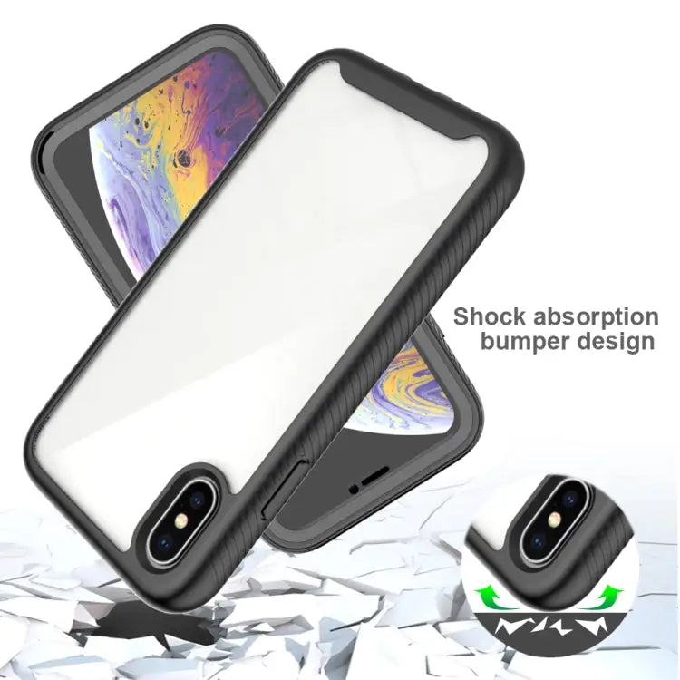 Starry Sky Solid Color Series Shockproof PC + TPU Case with PET Film For iPhone XS / X For iPhone XR For iPhone XS Max