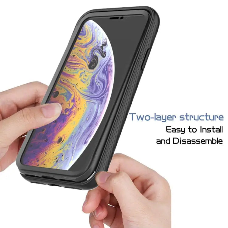 Starry Sky Solid Color Series Shockproof PC + TPU Case with PET Film For iPhone XS / X For iPhone XR For iPhone XS Max
