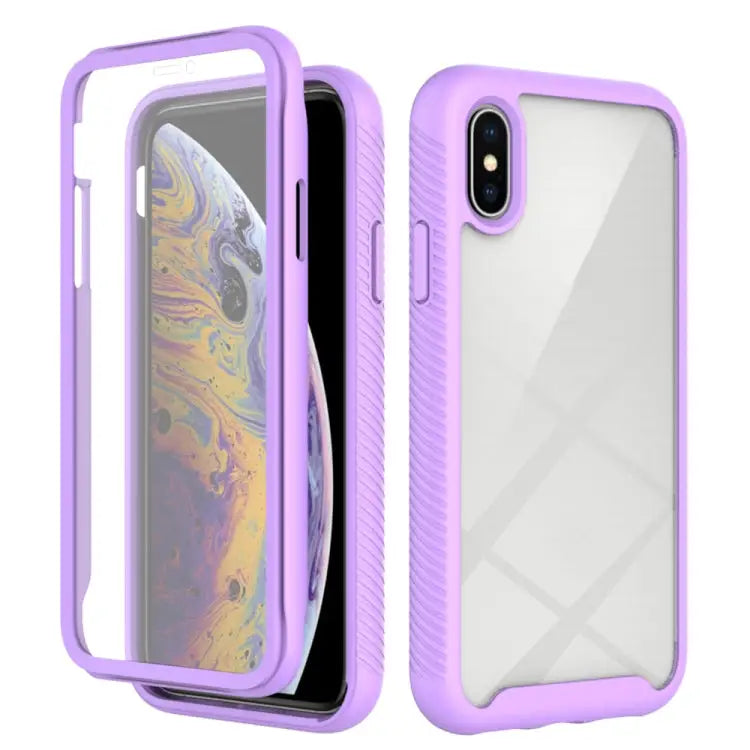 Starry Sky Solid Color Series Shockproof PC + TPU Case with PET Film For iPhone XS / X For iPhone XR For iPhone XS Max