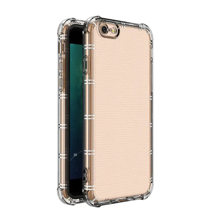 Straight Edge Dual Bone-bits Shockproof TPU Clear Case - Apple Accessories