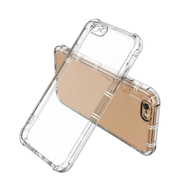 Straight Edge Dual Bone-bits Shockproof TPU Clear Case - Apple Accessories