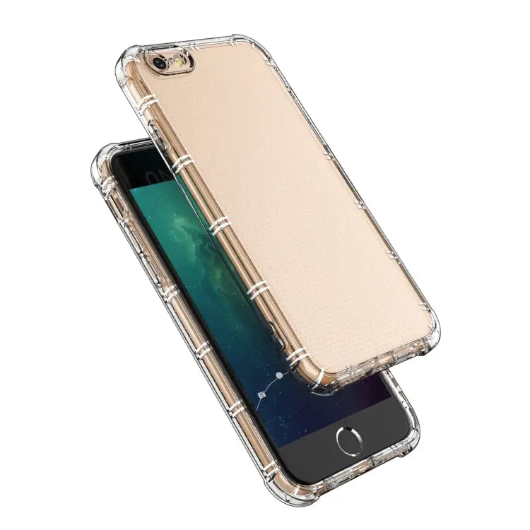 Straight Edge Dual Bone-bits Shockproof TPU Clear Case - Apple Accessories