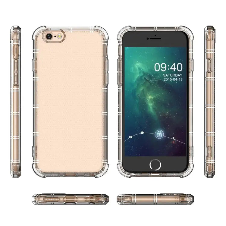 Straight Edge Dual Bone-bits Shockproof TPU Clear Case - Apple Accessories