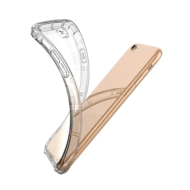 Straight Edge Dual Bone-bits Shockproof TPU Clear Case - Apple Accessories