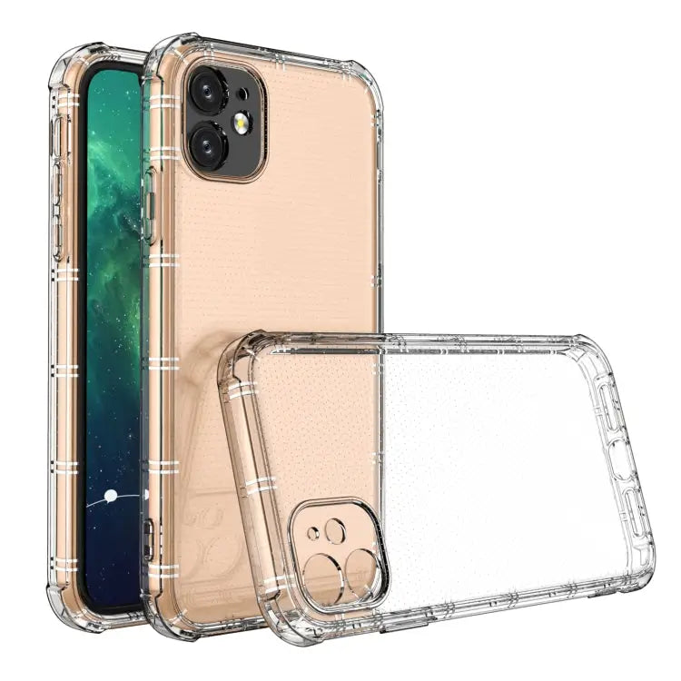 Straight Edge Dual Bone-bits Shockproof TPU Clear Case - For iPhone 11 - Apple Accessories