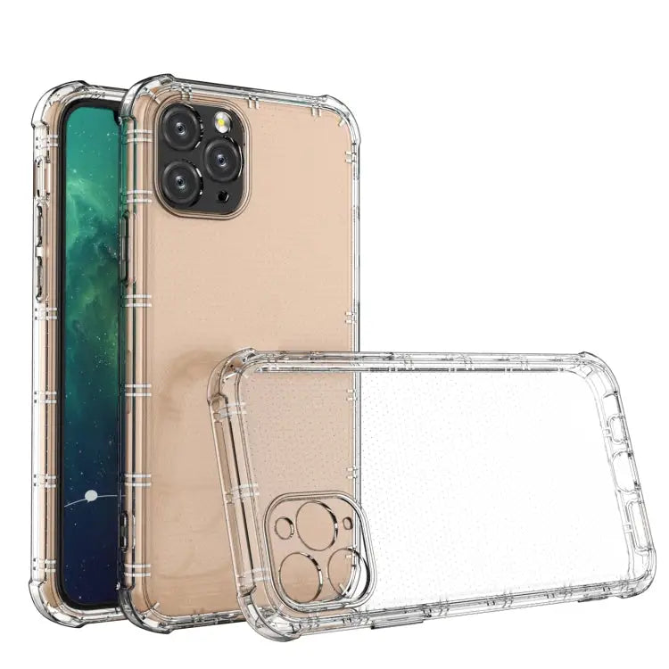 Straight Edge Dual Bone-bits Shockproof TPU Clear Case - For iPhone 11 Pro - Apple Accessories
