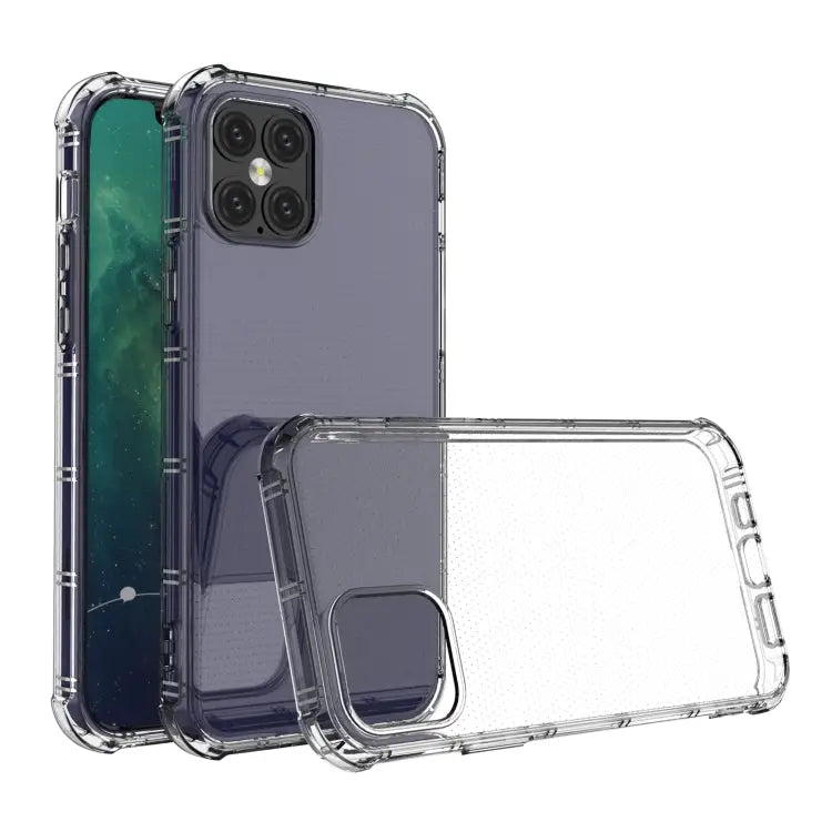 Straight Edge Dual Bone-bits Shockproof TPU Clear Case - For iPhone 12 Pro - Apple Accessories