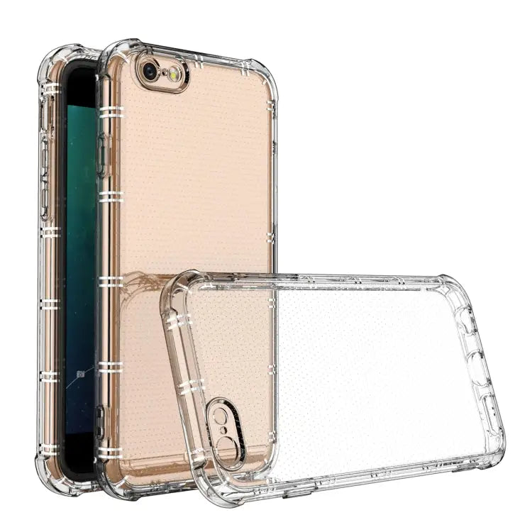 Straight Edge Dual Bone-bits Shockproof TPU Clear Case - For iPhone 6 / 6s - Apple Accessories