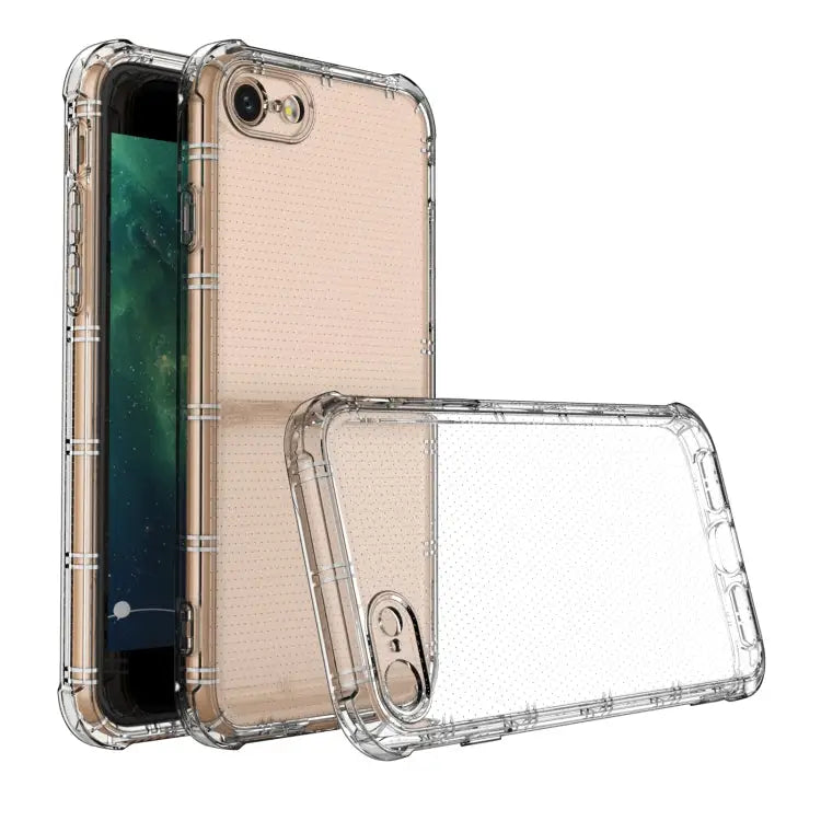 Straight Edge Dual Bone-bits Shockproof TPU Clear Case - For iPhone 7 / 8 / SE 2022 / SE 2020 - Apple Accessories