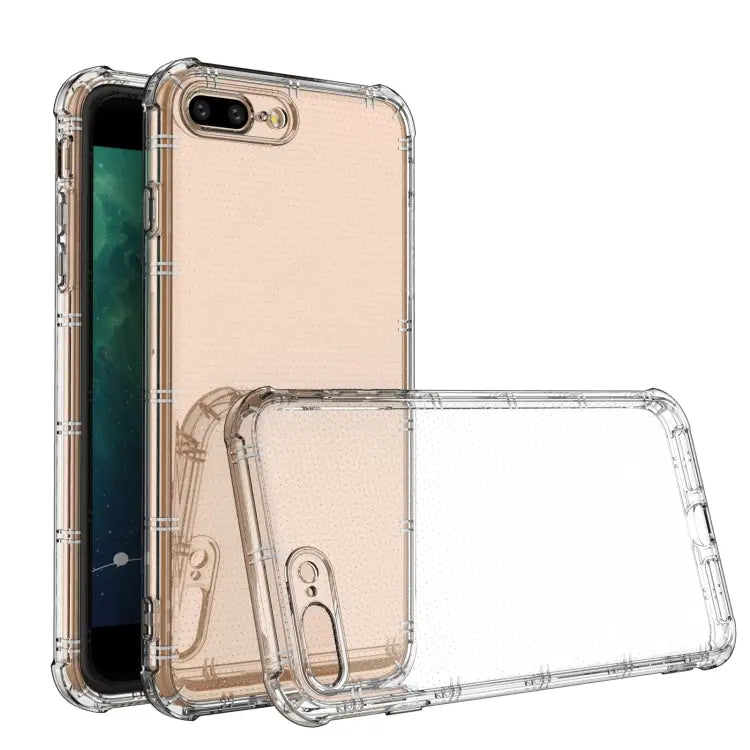 Straight Edge Dual Bone-bits Shockproof TPU Clear Case - For iPhone 7 Plus / 8 Plus - Apple Accessories
