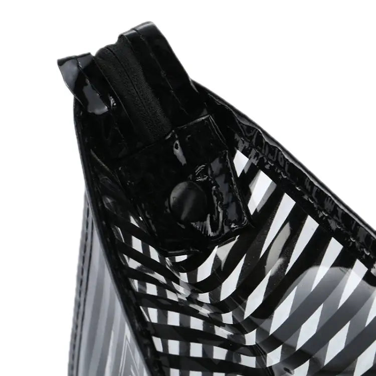 Stripe Style Portable Travel Cosmetic Organizer Bag Size: 23*14*9cm Random Color Delivery Stripe Style Cosmetic