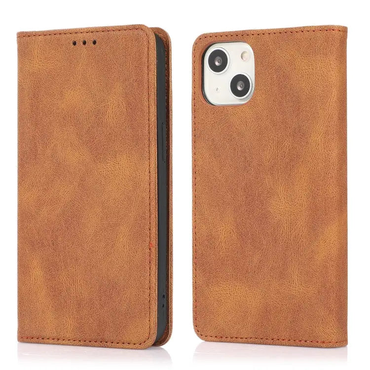 Strong Magnetic Crazy Horse Texture Horizontal Flip Leather Case with Holder & Card Slots & Wallet For iPhone 13 mini