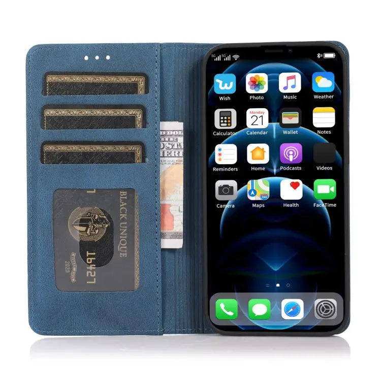 Strong Magnetic Crazy Horse Texture Horizontal Flip Leather Case with Holder & Card Slots & Wallet For iPhone 13 mini
