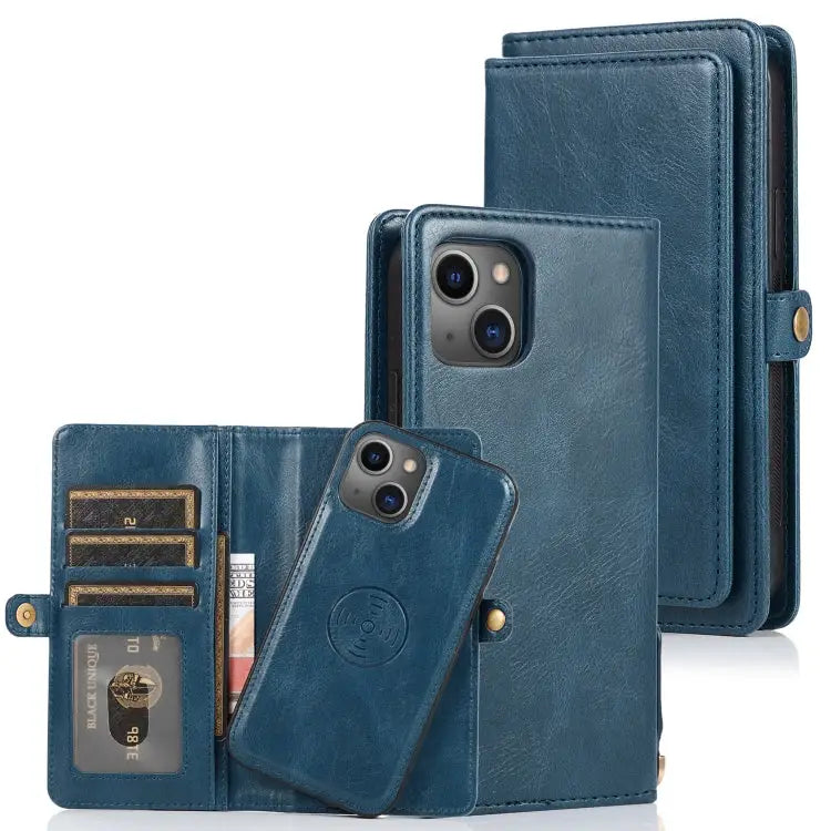 Strong Magnetic Detachable Horizontal Flip Leather Case with Card Slots & Wallet For iPhone 13 For iPhone 13 Mini