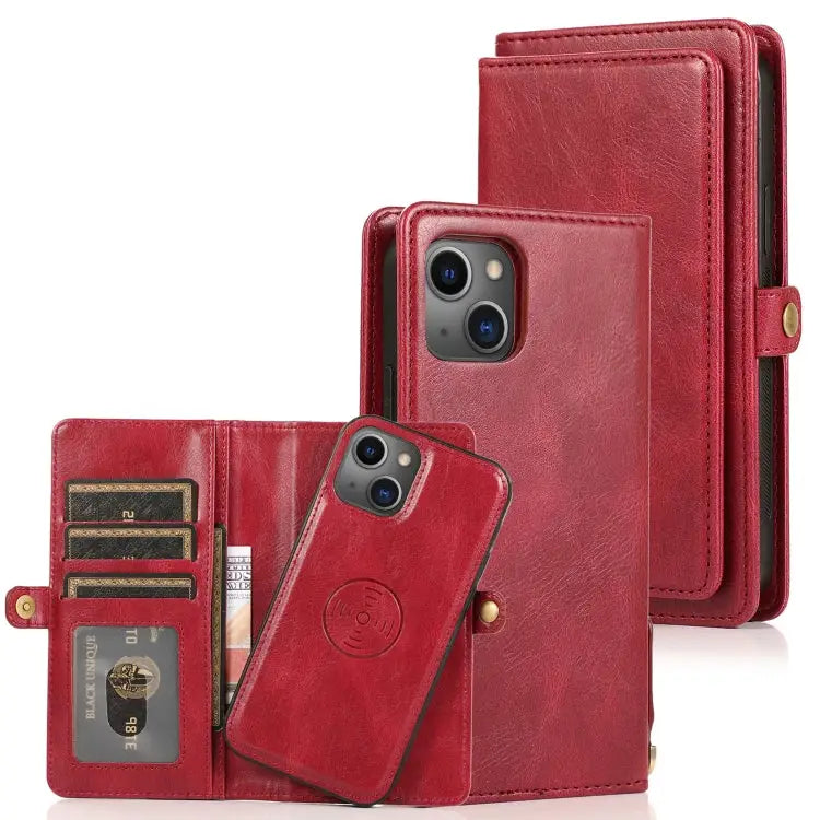 Strong Magnetic Detachable Horizontal Flip Leather Case with Card Slots & Wallet For iPhone 13 For iPhone 13 Mini