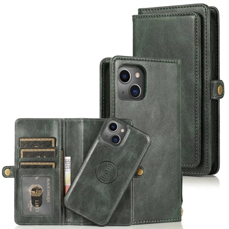 Strong Magnetic Detachable Horizontal Flip Leather Case with Card Slots & Wallet For iPhone 13 For iPhone 13 Mini