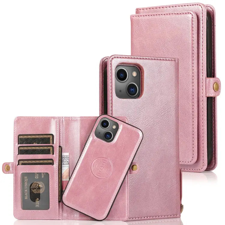 Strong Magnetic Detachable Horizontal Flip Leather Case with Card Slots & Wallet For iPhone 13 For iPhone 13 Mini