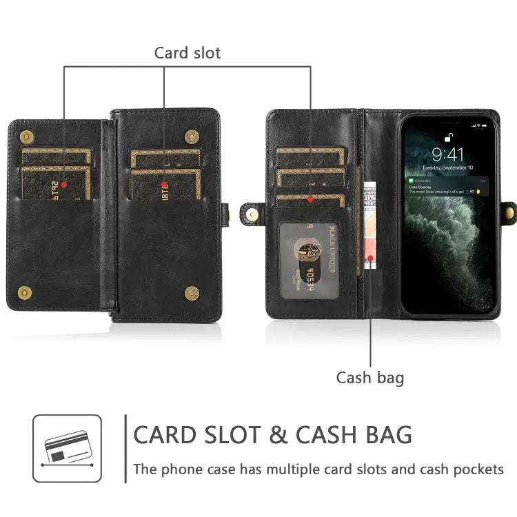 Strong Magnetic Detachable Horizontal Flip Leather Case with Card Slots & Wallet For iPhone 13 For iPhone 13 Mini