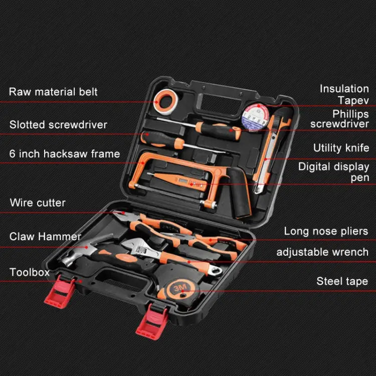 STT-012 Multifunction Household 12 Piece Hardware Electrician Maintenance Tool Set STT-012 - STT-012