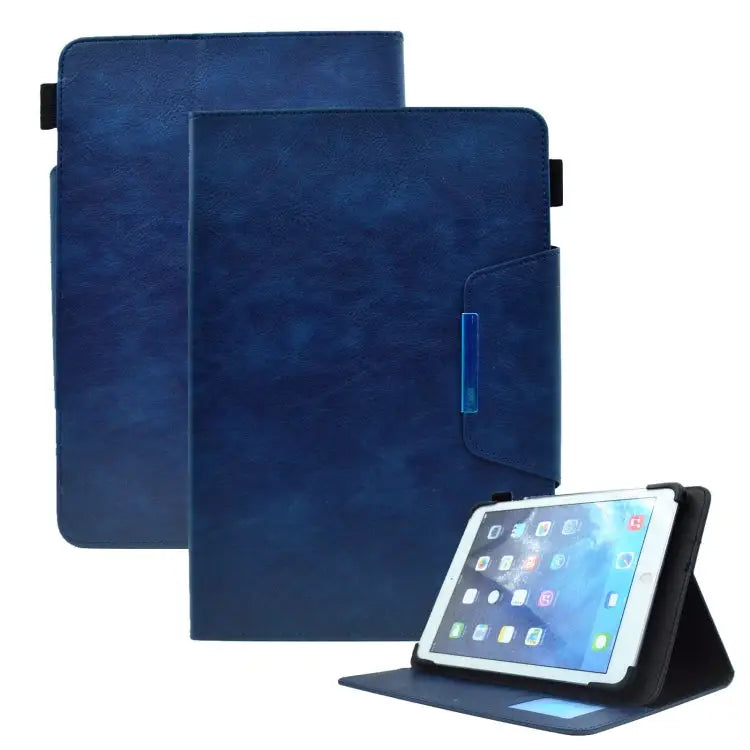 Suede Cross Texture Magnetic Clasp Leather Tablet Case For 7 inch For 8 inch For 10 inch - For 8 inch / Blue - Mobile