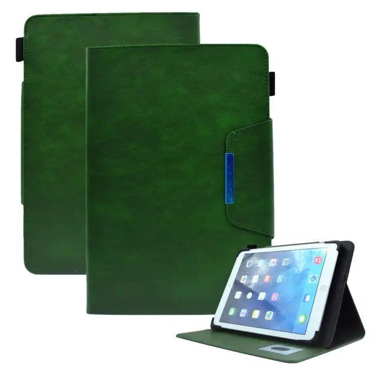 Suede Cross Texture Magnetic Clasp Leather Tablet Case For 7 inch For 8 inch For 10 inch - For 10 inch / Green - Mobile