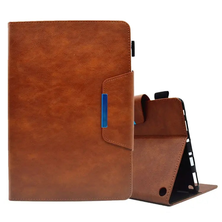 Suede Cross Texture Magnetic Clasp Leather Tablet Case For Samsung Galaxy Tab A 8.0 2019 For Amazon Fire HD 8 2021