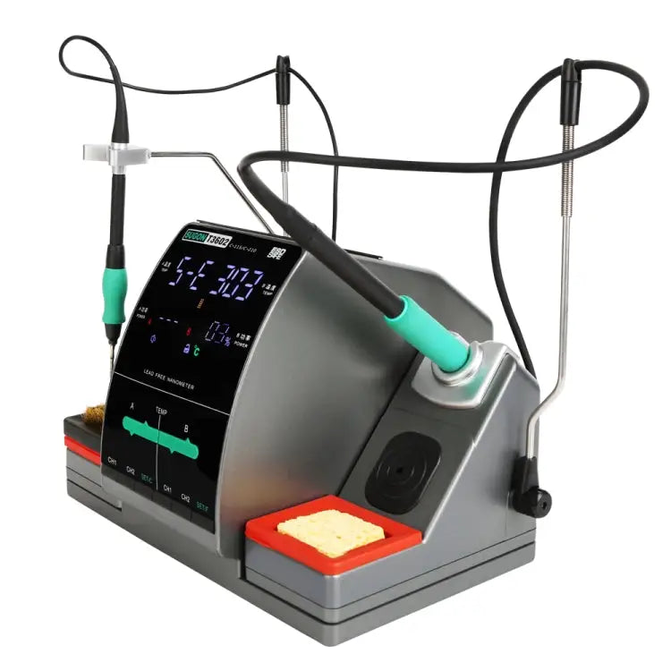 SUGON T3602 110V 240W Dual Station Nano Electric Soldering Station with Double Handle US Plug T3602 US Plug - T3602,