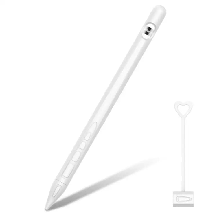 Suitable For Apple Pencil1 Generation StylusTouch Pen Silicone Protective Cover Pen Cap - White - Apple Accessories