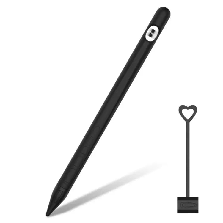 Suitable For Apple Pencil1 Generation StylusTouch Pen Silicone Protective Cover Pen Cap - Black - Apple Accessories