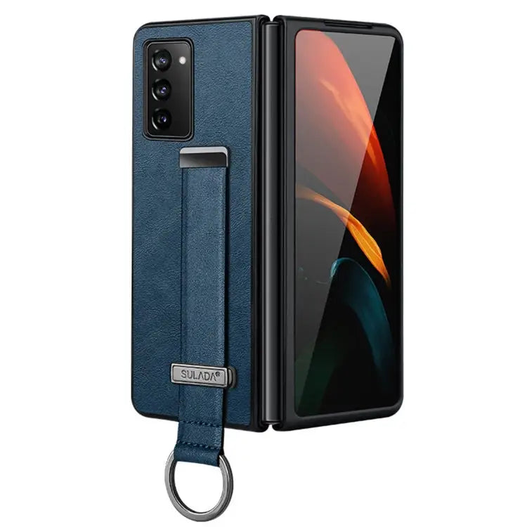 SULADA Cool Series PC + Leather Texture Skin Feel Shockproof Phone Case For Samsung Galaxy Z Fold2 For Samsung Galaxy Z