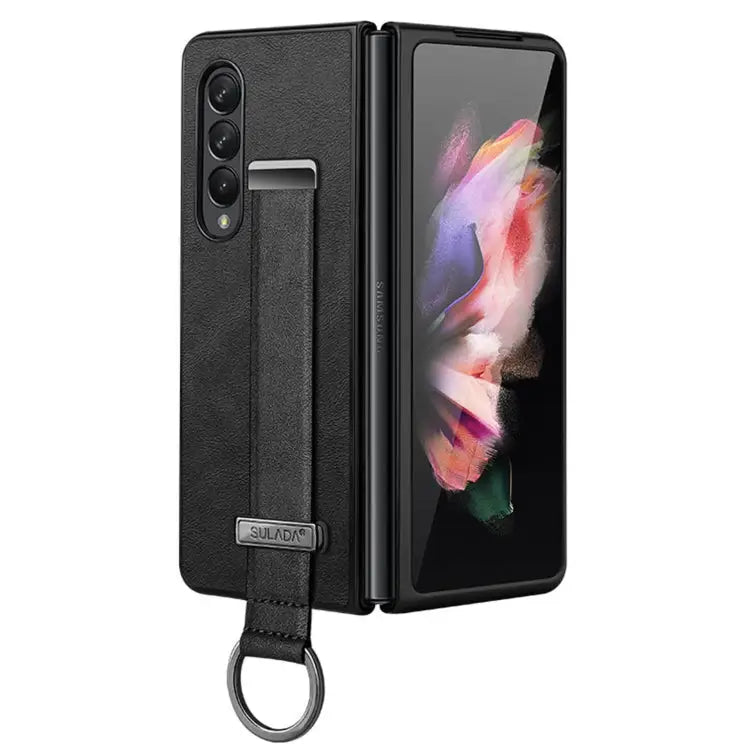 SULADA Cool Series PC + Leather Texture Skin Feel Shockproof Phone Case For Samsung Galaxy Z Fold3 5G For iPhone 12