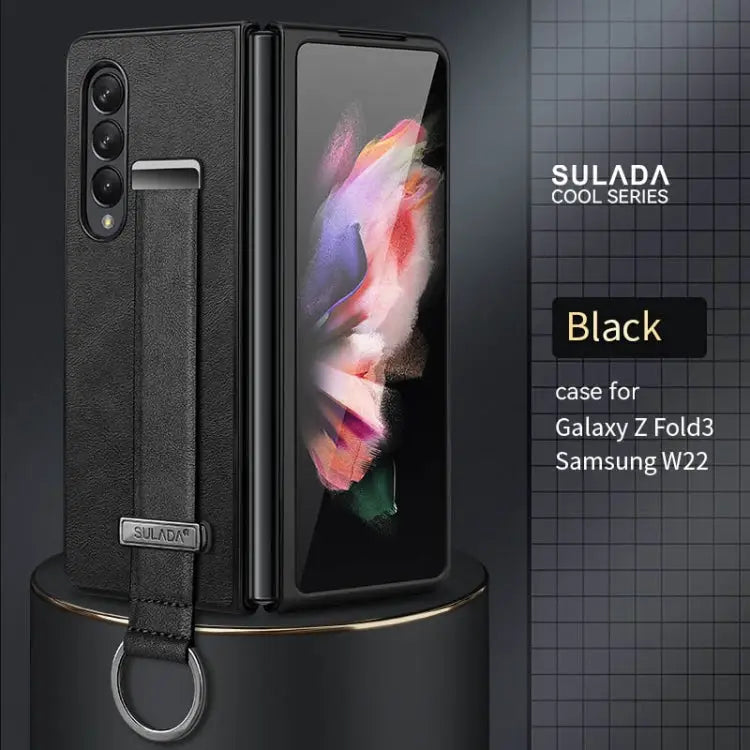 SULADA Cool Series PC + Leather Texture Skin Feel Shockproof Phone Case For Samsung Galaxy Z Fold3 5G For iPhone 12