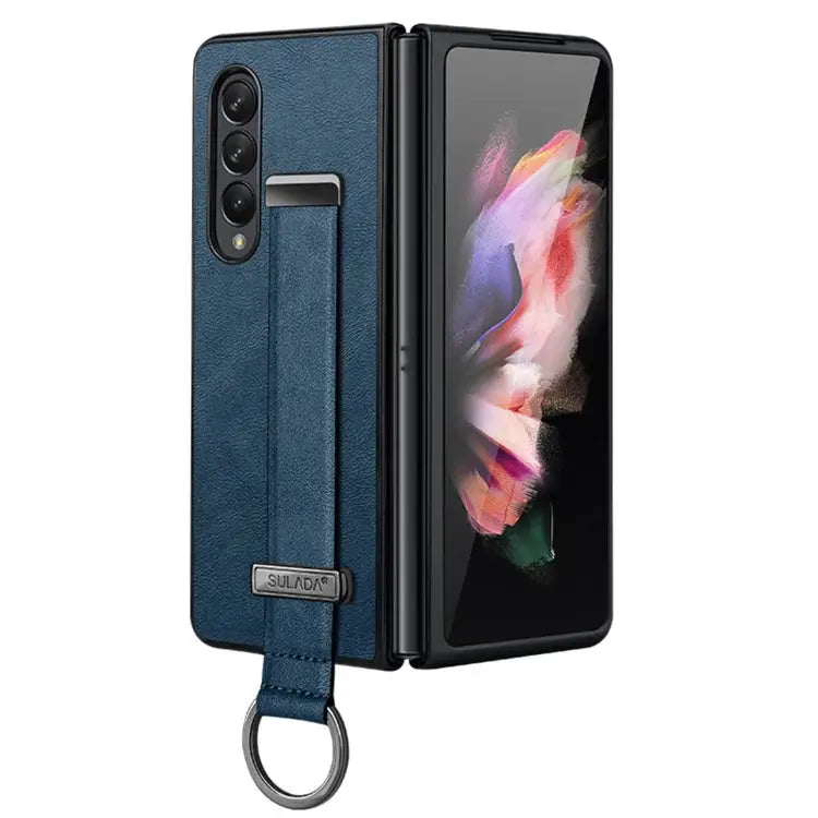 SULADA Cool Series PC + Leather Texture Skin Feel Shockproof Phone Case For Samsung Galaxy Z Fold3 5G For iPhone 12