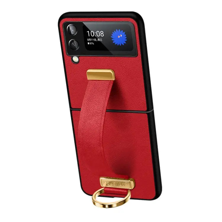 SULADA Cool Series PC + Leather Texture Skin Feel Shockproof Phone Case For Samsung Galaxy Z Fold2 For Samsung Galaxy Z