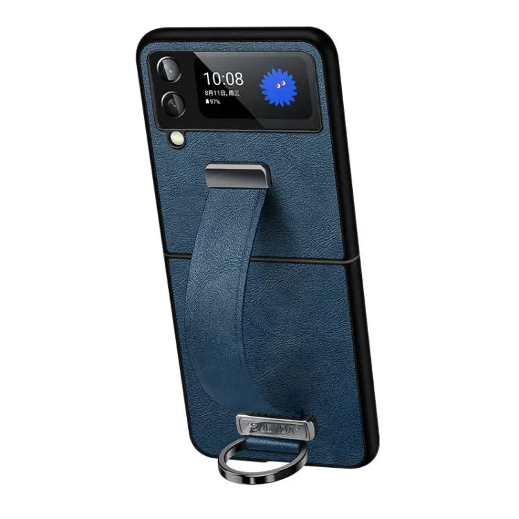 SULADA Cool Series PC + Leather Texture Skin Feel Shockproof Phone Case For Samsung Galaxy Z Fold2 For Samsung Galaxy Z