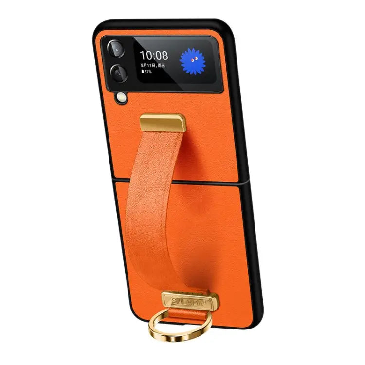 SULADA Cool Series PC + Leather Texture Skin Feel Shockproof Phone Case For Samsung Galaxy Z Fold2 For Samsung Galaxy Z