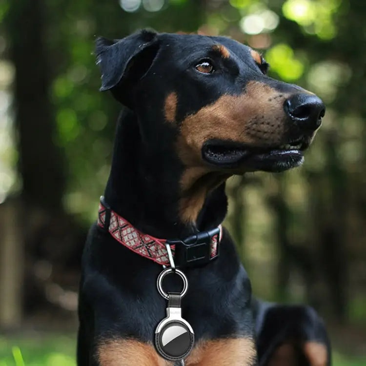 SULADA Leather Protective Cover Case with Switchable Keychain Ring For AirTag - Apple Accessories