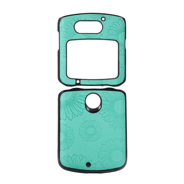 Sunflower Pattern PU + TPU + PC Shockproof Phone Case For iPhone 13 Pro Max For Motorola Razr 5G For Huawei P50 Pocket