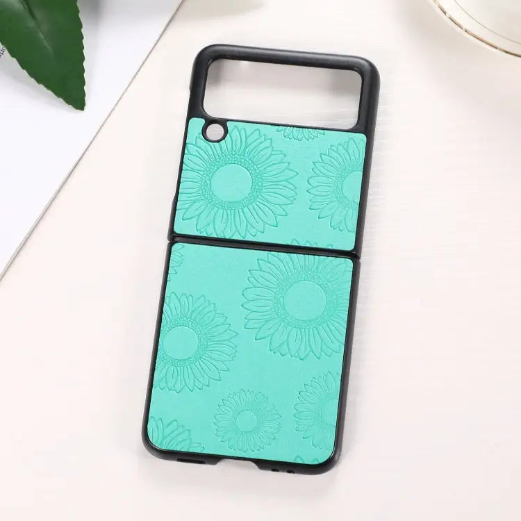 Sunflower Pattern PU + TPU + PC Shockproof Phone Case For Samsung Galaxy Z Flip3 5G For Samsung Galaxy Z Fold3 5G
