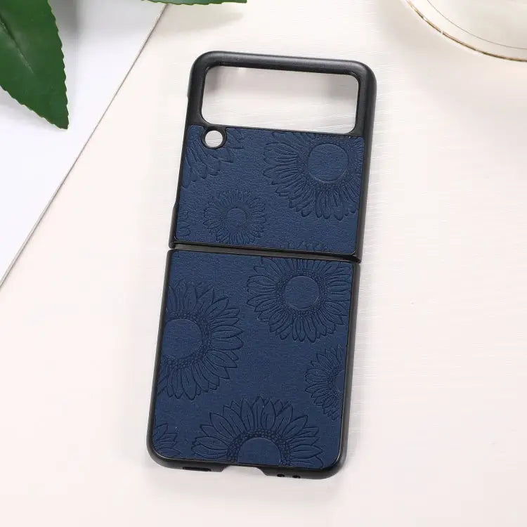 Sunflower Pattern PU + TPU + PC Shockproof Phone Case For Samsung Galaxy Z Flip3 5G For Samsung Galaxy Z Fold3 5G